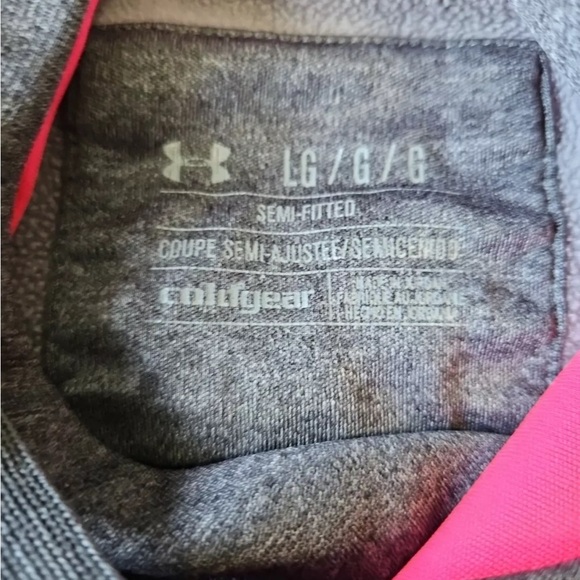 Under Armour Gray Hoodie with Pink Logo - Picture 3 of 3
